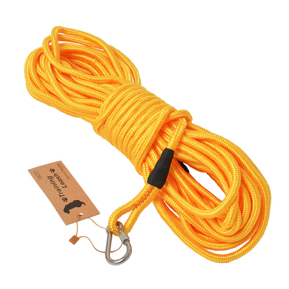 

SRT Long Leash 20m Yellow Round Rope Colors Floats on Suitable for Medium and Large Training Long Leash [4 Available] Lightweight, Water,