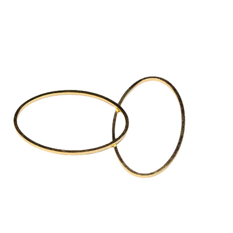 DIY Jewelry Accessories: Geometric Oval and Egg Shape Copper Rings for Earrings