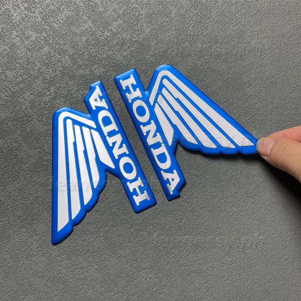 

Suitable for Honda Logo Wings Aluminum Sticker Metal Decal Car Modification 3D Stickers Decals Fuel Tank Stickers синий