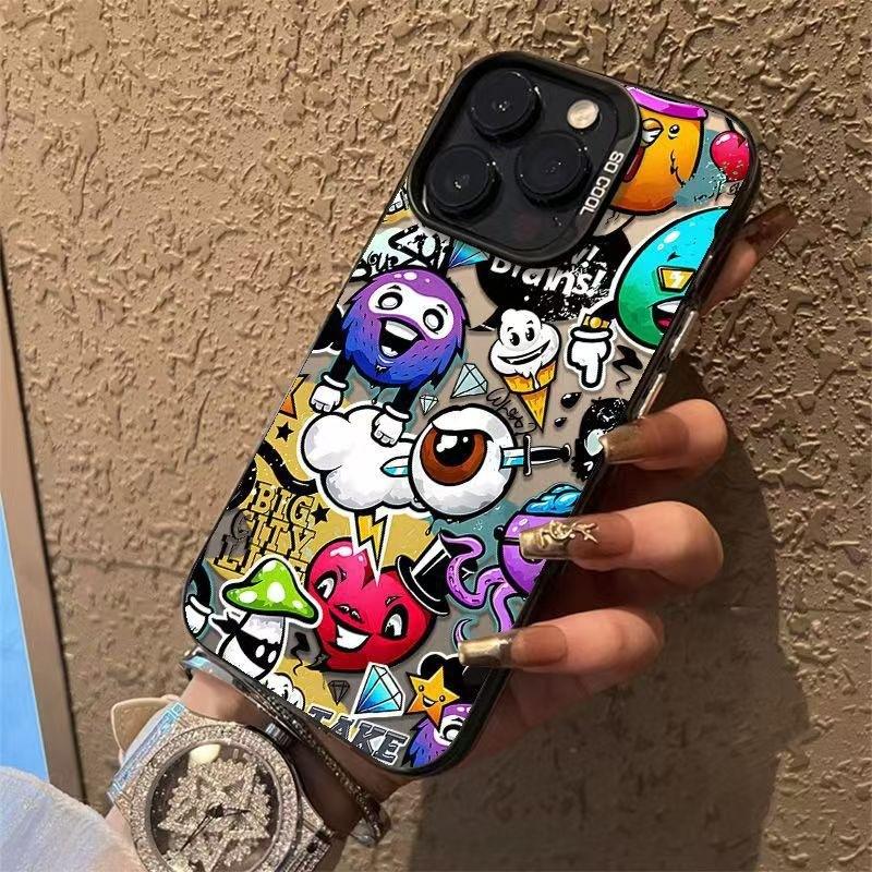 Graffiti Elf Apple 16 Phone Case 15promax Color Silver 14pro/13 Frosted 12/11/78/xs Anime