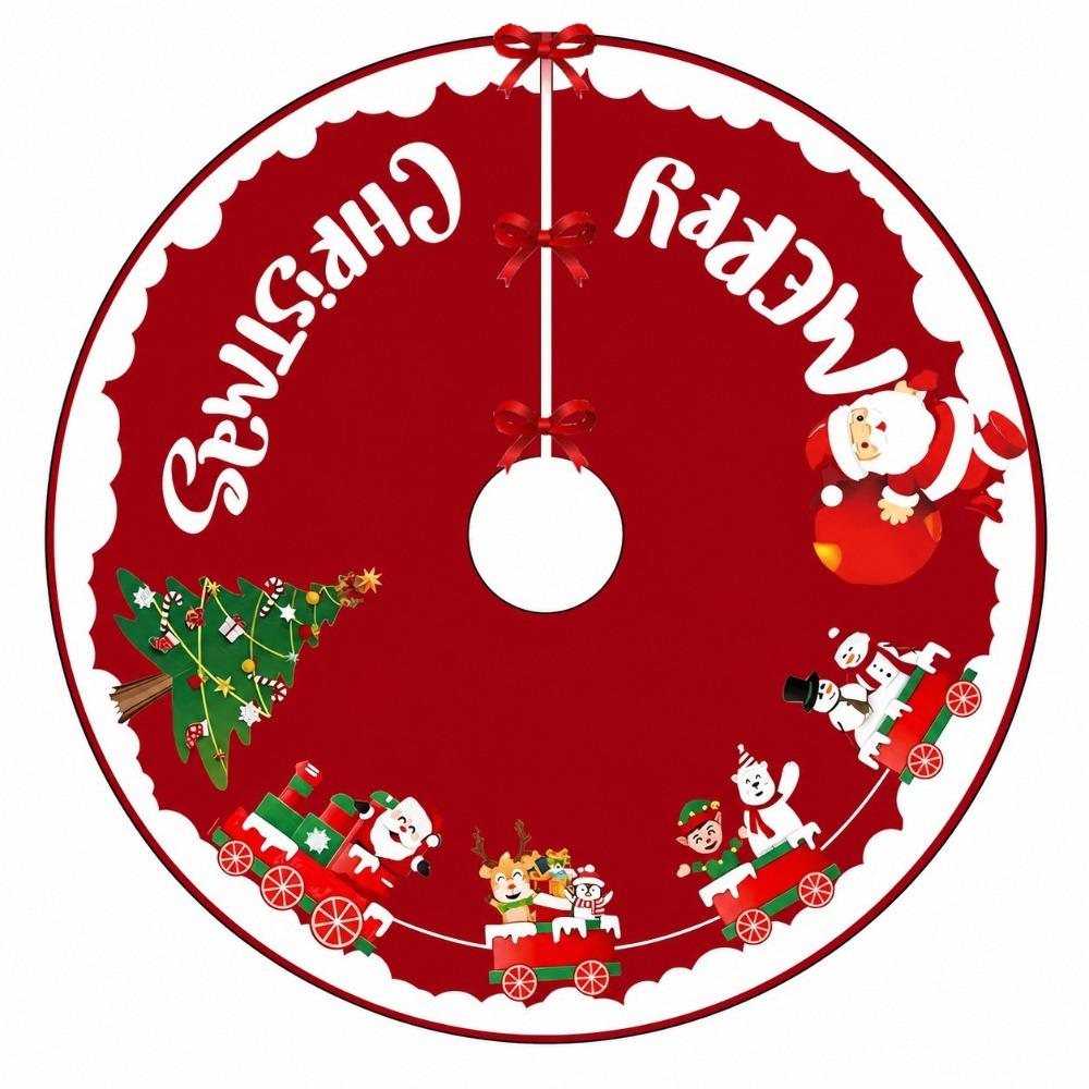 Snowman Christmas Tree Mat Snowflake Christmas Decorations Sweet Tree Base Blanket Winter