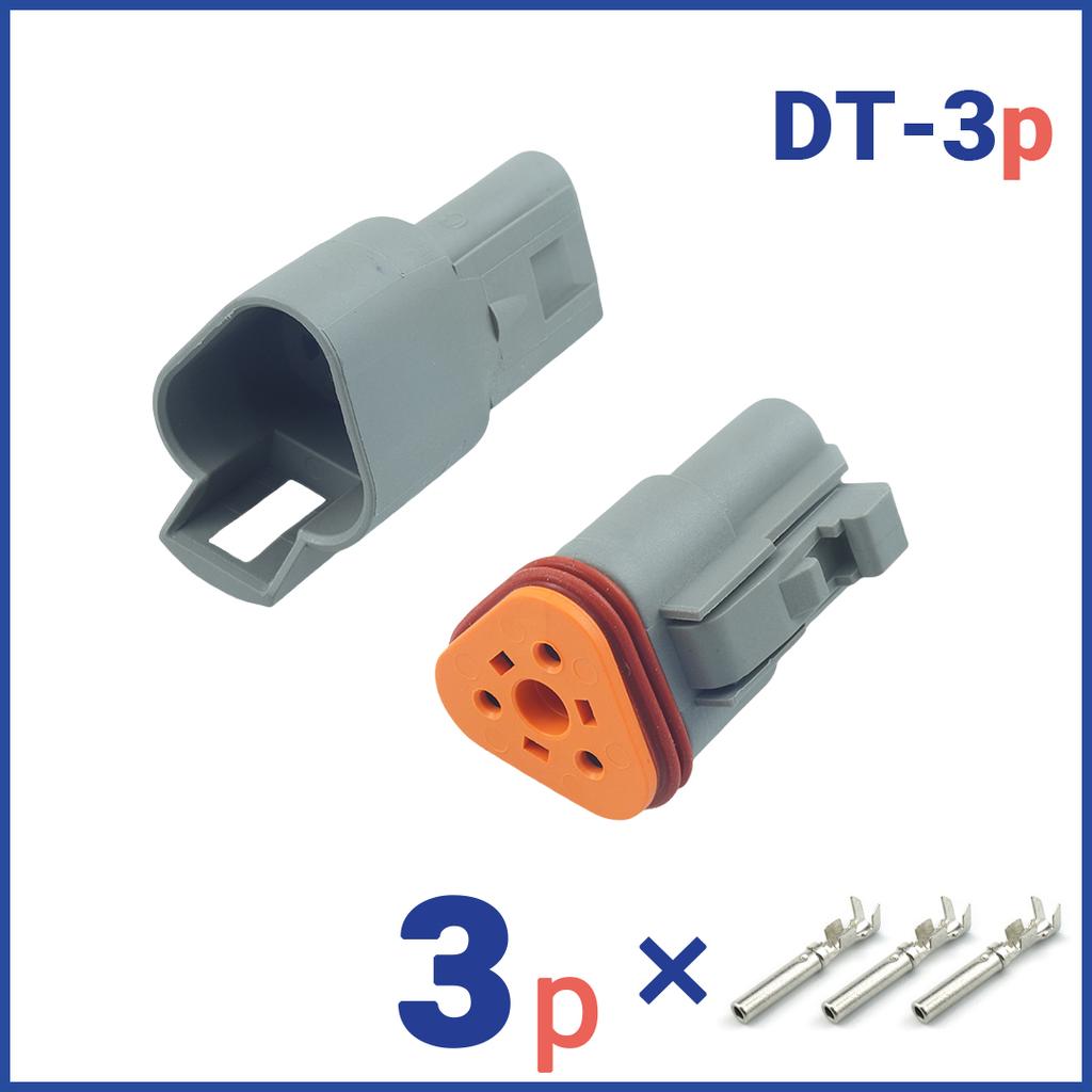 1 Satz DTM Wasserdichter Kabelverbinder Starter Kit DTM04-2P 3P 4P 6P 8P 12P 20-24AWG Mit Pins Automobil Versiegelter Stecker