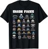 Arten von Haifischgesichtern_ Haifischgesichtserkennung Großes Meeresgeschenk Unisex T-Shirt