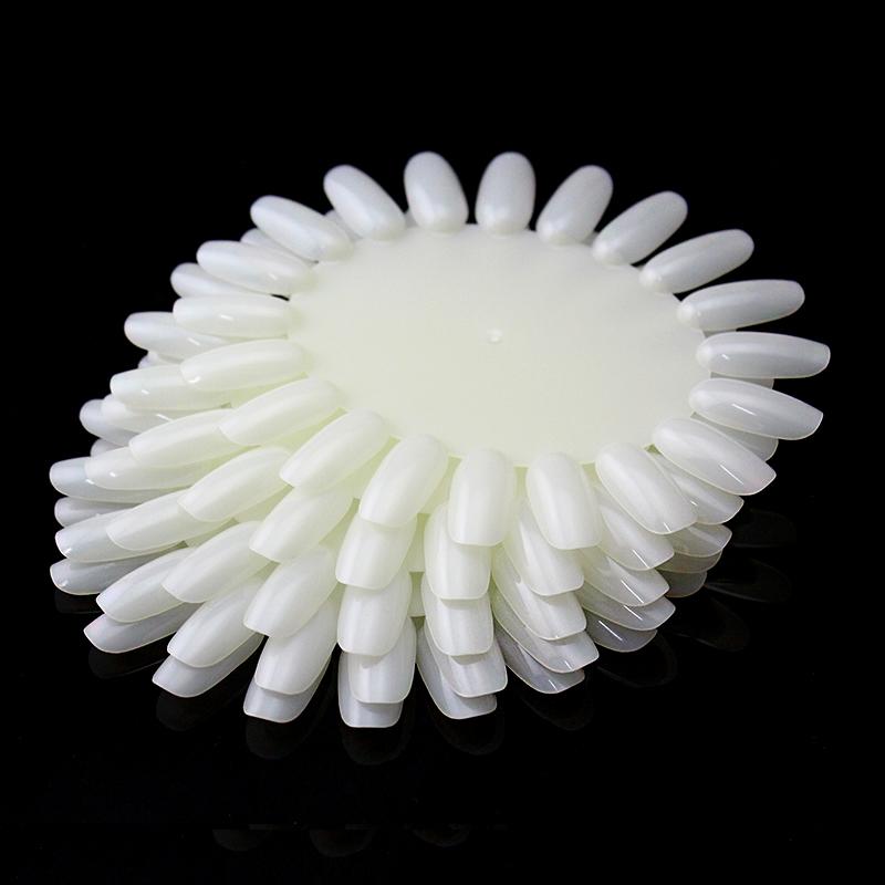 Tırnak Sanatı Gösterimi İçin 10 Adet Takma Tırnak Ucu Yuvarlak Stand Tırnak Renk Örneği Pratik Renk Plastik Tablo UV Jel Oje Manikür Aletleri