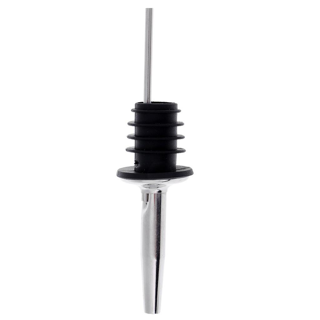 Stainless Steel Liquor Bottle Speed Pourer Spout Rubber Caps Perfect for Pub Clubs Restaurants Bars
