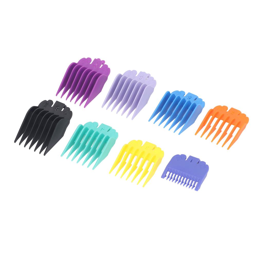 8pcs Guide Combs Professional Multi Colors Electric Hair Trimmer Guide Combs for Salon Barber