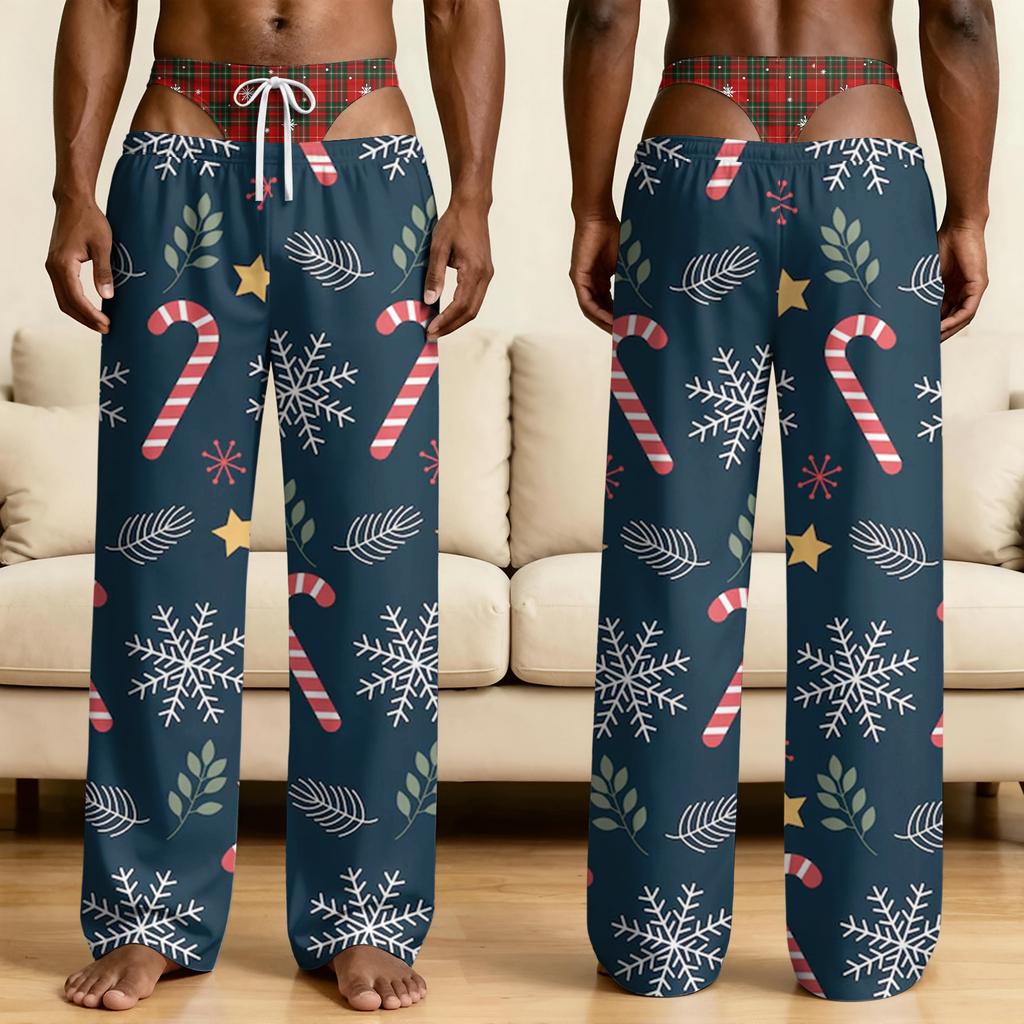Lustige Schlafanzughose für Herren mit Slip-Aufdruck für Halloween Neuheitshose