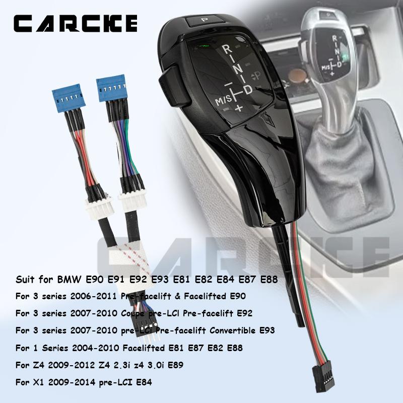 E90 Gear Shift Knob Car LED Lever Handle For BMW E87 E88 E90 E91 E92 E93 /E63 Automatic Transmission Shifter Knob Head Replace
