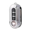 All-Inclusive Electroplate TPU Car Flip Key Case Cover For Fiat Ducato 500 500L Panda Grande Punto Lancia Musa Accessories