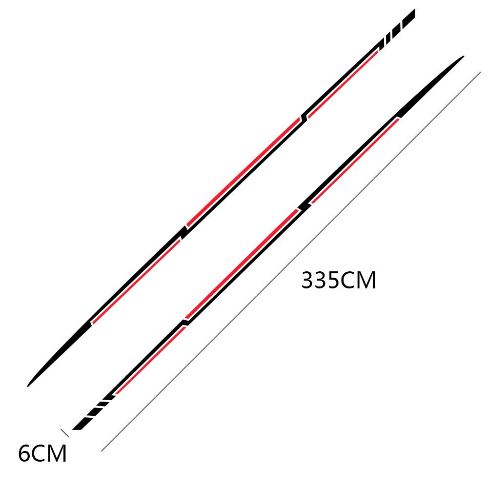 2PCS Car Side Waist Stickers For Qashqai Prado Sportage Tucson KX5 Tiguan Duster Range Rover Evoque SUV Car Tuning Accessories