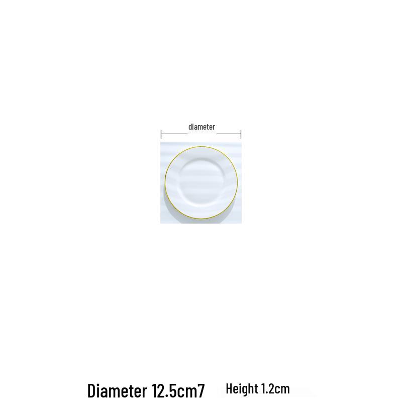 Nordic Gold Rim Steak Knife & Fork Plate Set - Western Dining & Breakfast Tableware