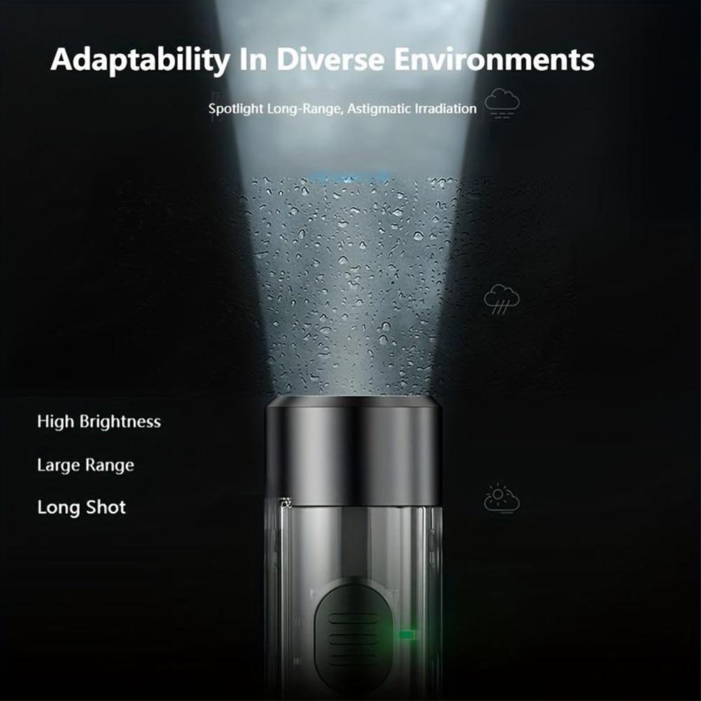 LED Multifunktionale Pfeifenleuchte Camping Handheld Schlüsselanhängerleuchte 3-Stufen-Einstellung Taschenlampe Notpfeife mit Lanyard