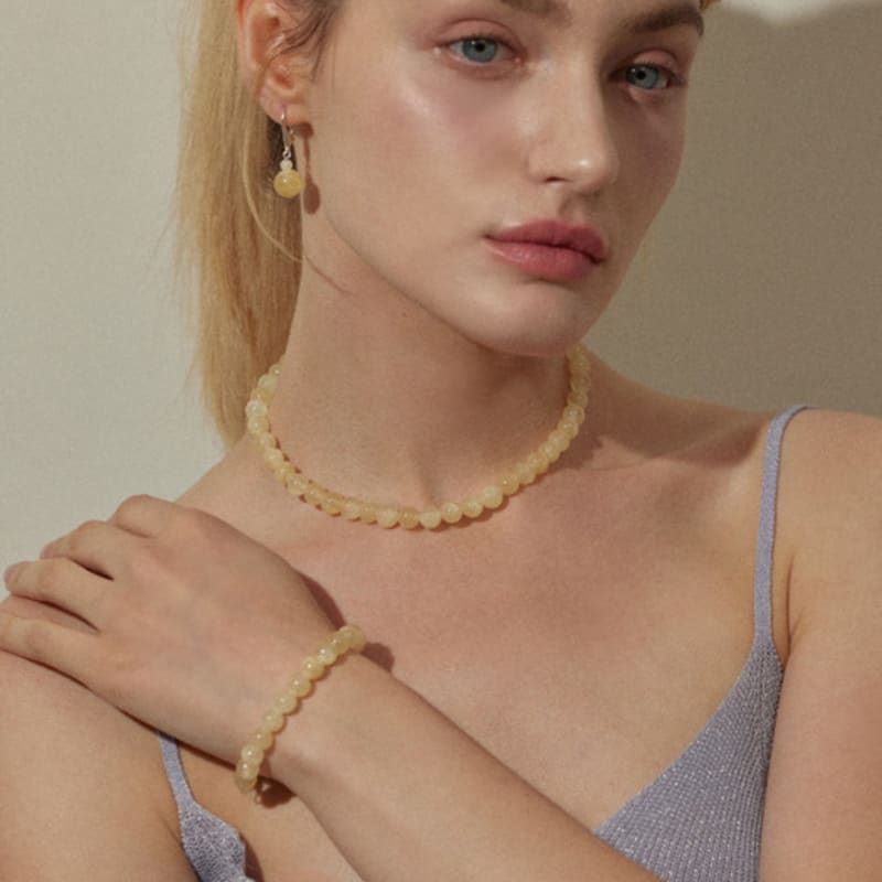 Lieblingsnomen Butter Edelstein Armband