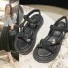 2025 Popular Korean Version Trend Muffin Platform Fairy Style Roman Shoes Internet Celebrity Beach Open-toed Sandals Female Summer Wear
