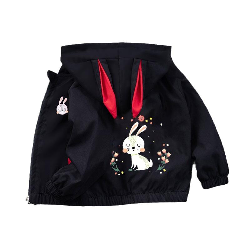 Autumn Girls Coat Medium Children Trench Coat Jacket Girls Casual Cardigan Girls Hooded Top