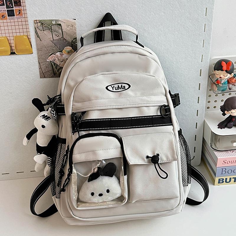 Schoolbag for Children Elementary School Students  Girls Junior High School Students  Large Capacity Color Blocking Backpacks  Backpacks