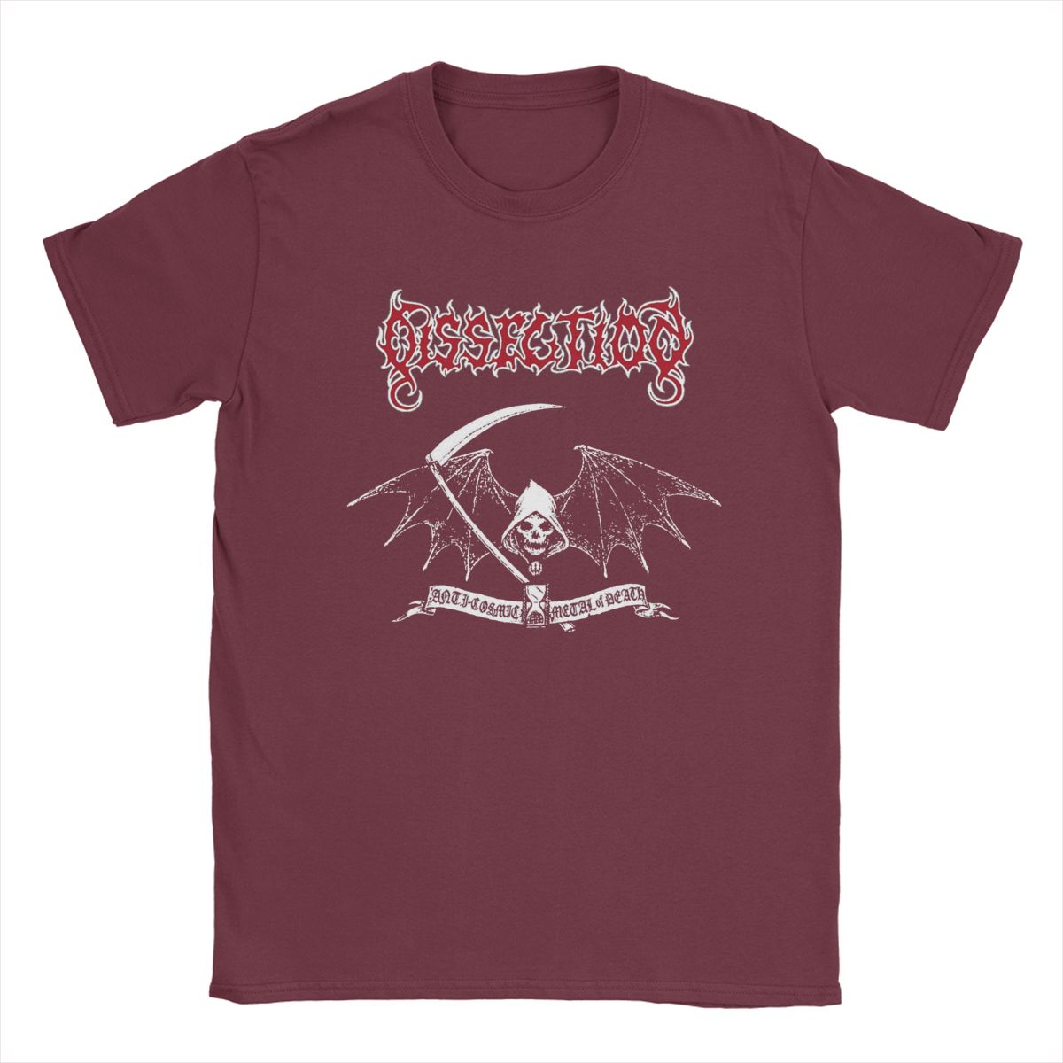 

Мужские футболки Dissection Nodveidt Anti Cosmic Metal Death Vintage 100% Хлопок Футболки с коротким рукавом Топы Идея для подарка S бордовый