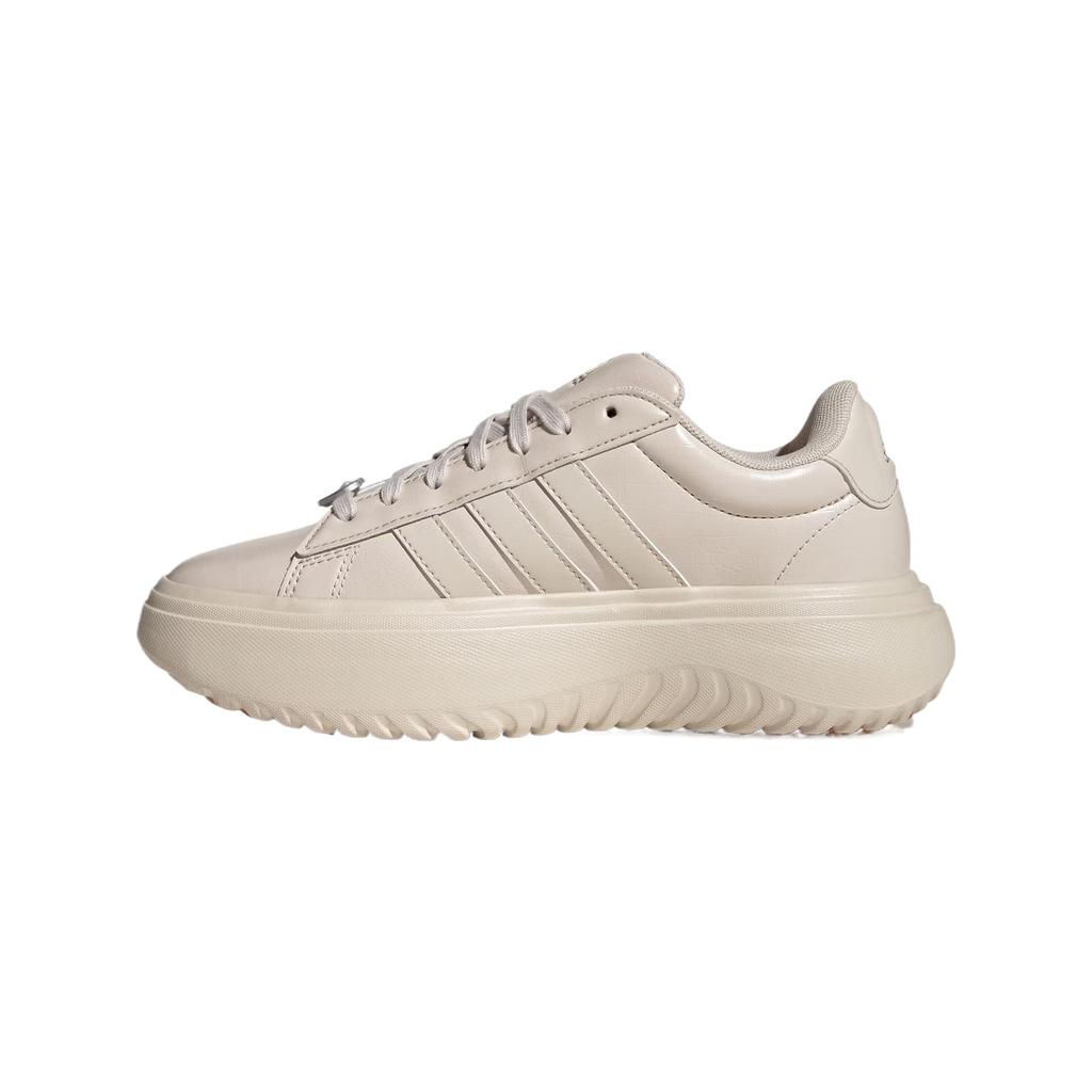 Adidas Grand Court Platform Versatile Durable Low-Top Tennis Shoes Women Sneakers Earth-Brown JH8667