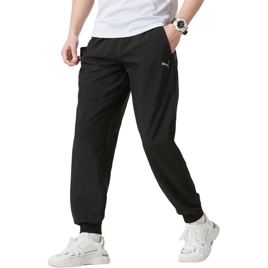 Men's Pants PUMA Casual Pants Men's Black Moderate Cuffed Pants
