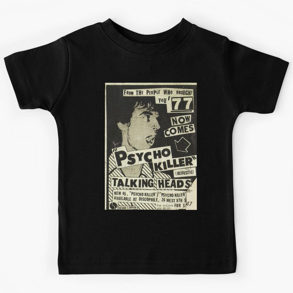 Psycho Killer - Talking Heads post-punk concert poster 1977 Kids T-Shirt 100