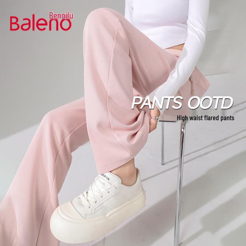 Baleno Women's High-Waist Micro-Flare Casual Pants