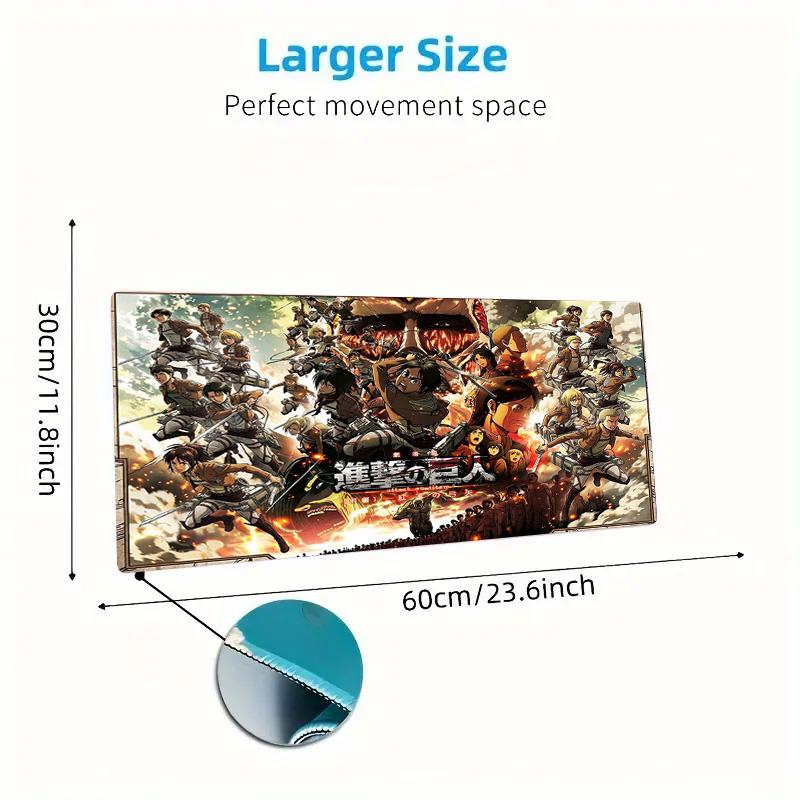 Anime Attack-on-Titan Color Mouse Pad Large Gaming Table Cushion Non-slip Laptop Tablet Big Mousepad XXL Mat Mini PC Playmat With Lock Edge