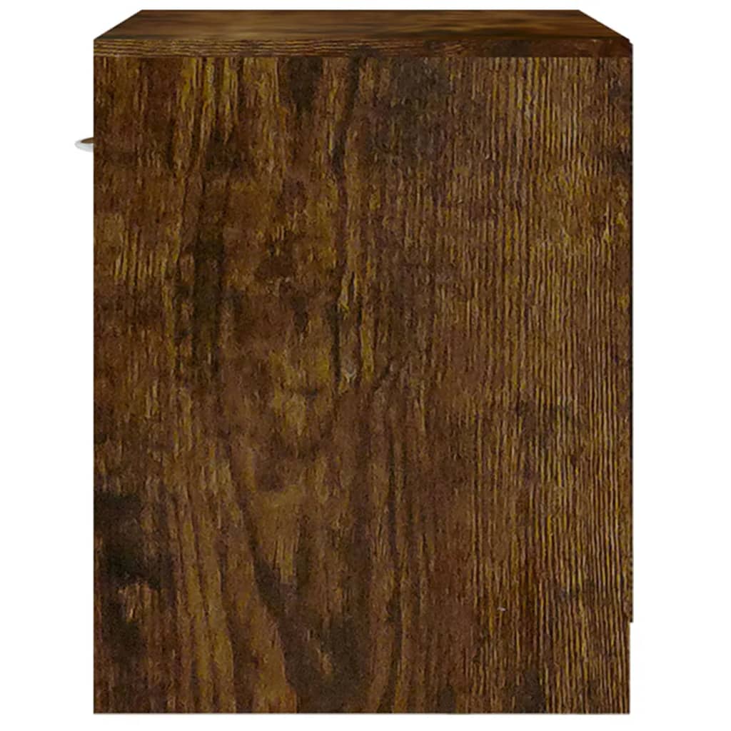 Nightstands 2 Pcs with Drawer Smoked Oak Finish