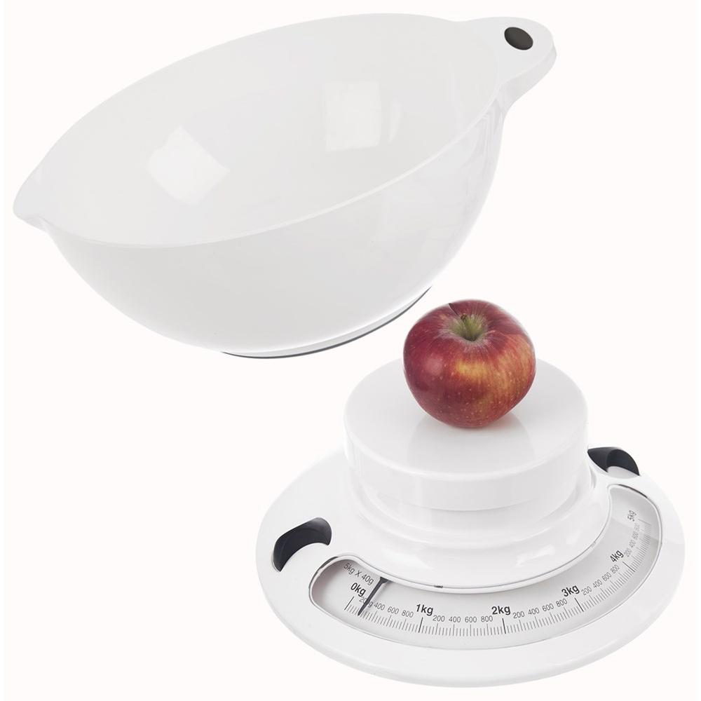 Mechanical kitchen scale with a 5 kg bowl