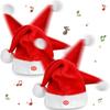 Singing and Dancing Christmas Hat Electric Santa Hat Red and White Music Christmas Hat Christmas New Year Party Supplies Gifts