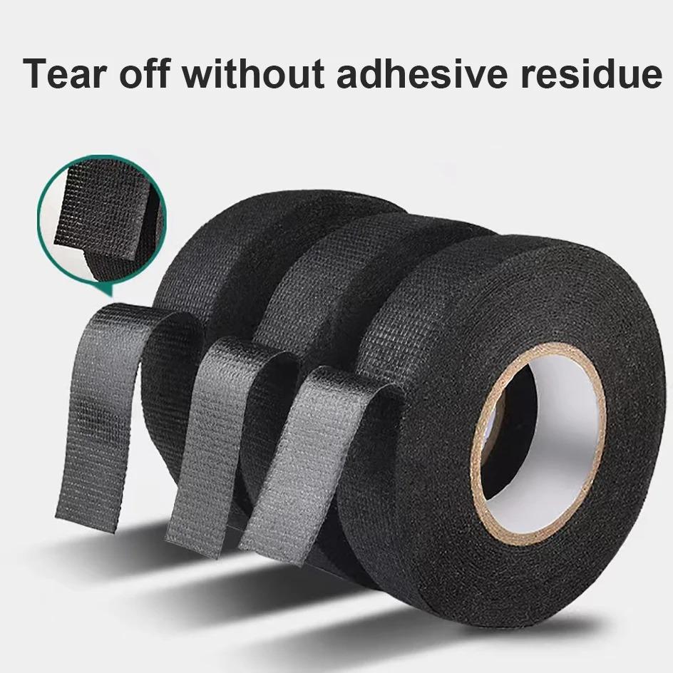 1pc 15m/590.55in Wire Harness Automotive Cloth Tape Adhesive High Noise  Proof Fabric Electrical Tape for Wrapping Wiring