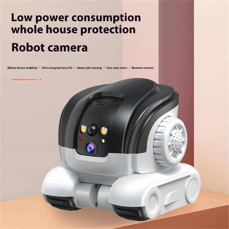 Automatic Follow Pet Monitoring Car 1080P Robot Camera on Wheel for Fully Home Coverage with Clear Night Viewing