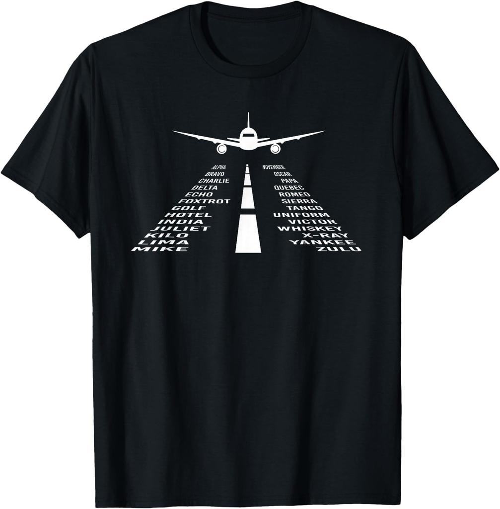 Pilot Flight Airplane Shirts 360 Phonetic Alphabet T-Shirt