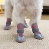 4Pcs Wear Resistant Dog Mesh Shoes Non-Slip Puppy Foot Covers Practical Pet Net Boots  Hot Pavement