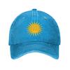 Vintage Kurdish Sun Flag Kurdistan Heart Baseball Caps for Unisex Women Distressed Denim Snapback Hat Kurd Kurdi Outdoor Soft Hats