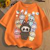 Cartoon Anime LABUBU 3D Print Kids T-Shirt Summer Short Sleeve Tee Girl Boy Shirt Casual Tops