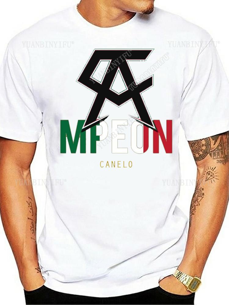 New Arrival  Classic Fashion Canelo Alvarez Boxinge Mexican Flag T-shirt  Casual  Short Sleeve O-neck Unisex Shirt Hot Product