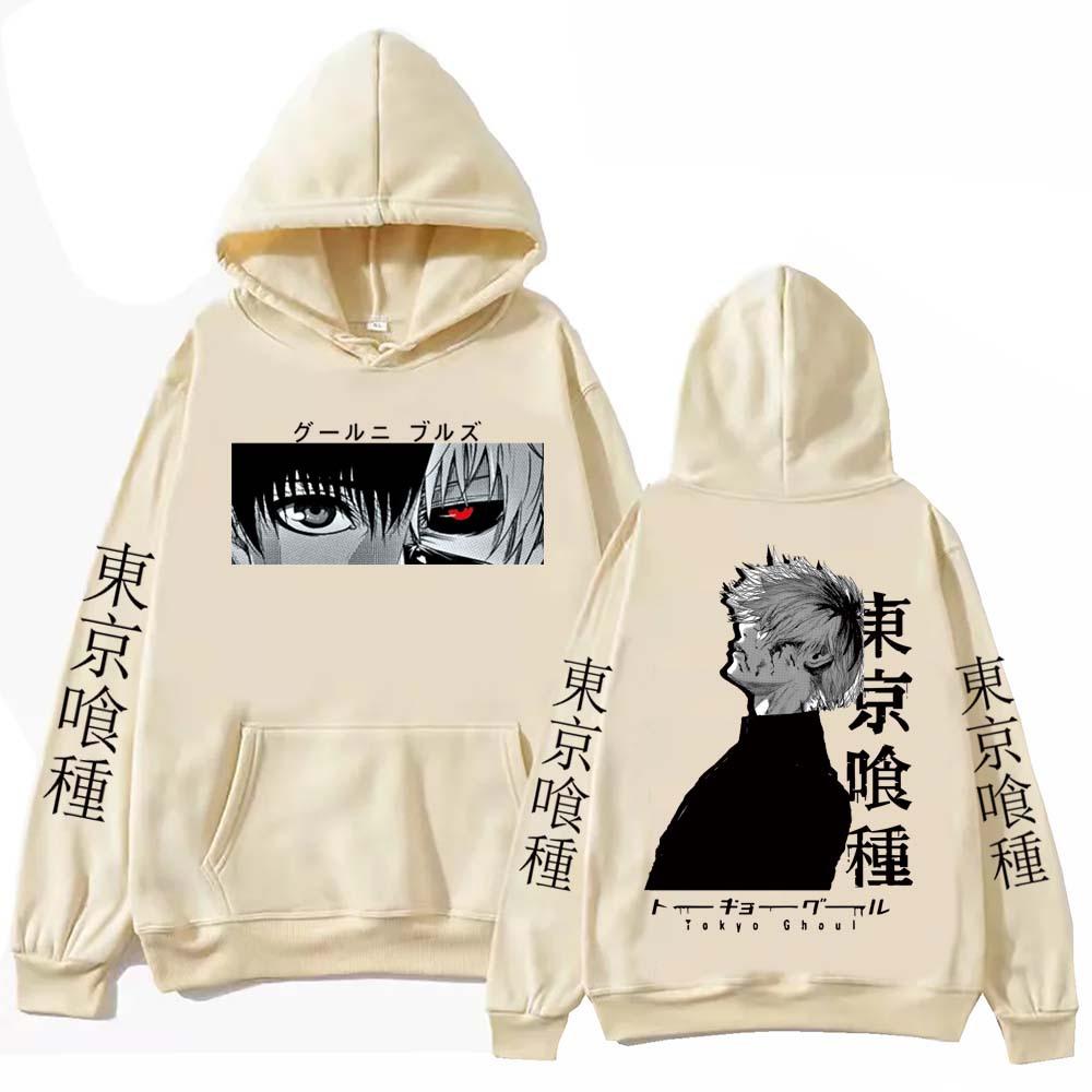 Anime Tokyo Ghoul Hoodie Harajuku Pullover Tops Man Woman Autumn Winter Fleece Hoodies