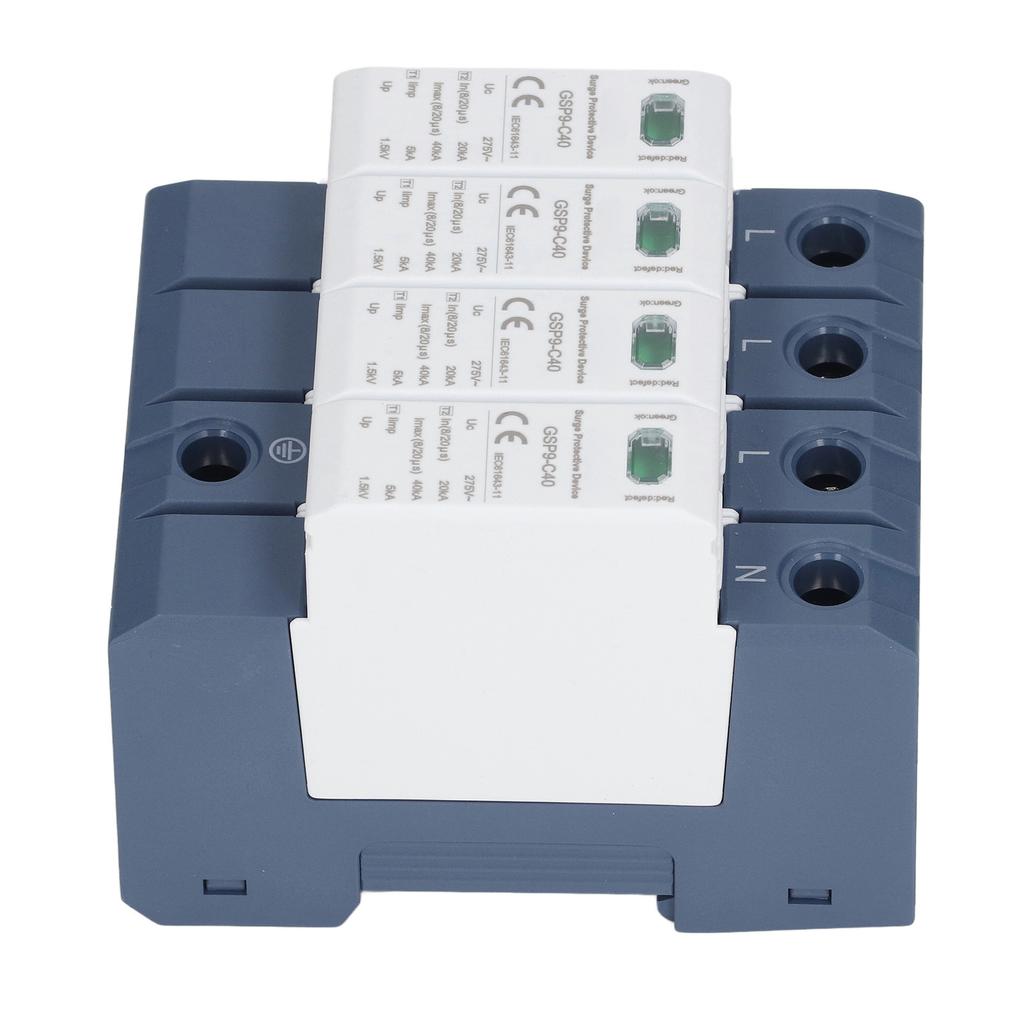 Přepěťová ochrana 40KA 4P SPD Protector Instalace na průmyslovou DIN lištu AC 275V
