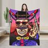 Oliver Tree Retro Art Design Throw Blanket Cozy Funny Blanket  For Living Room Camping Flannel Bedspread Bed Cover