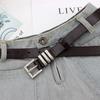 Female Hong Kong Style Street Tide Pin Buckle Two-Piece Set Belt Student Decorative Jeans Belt