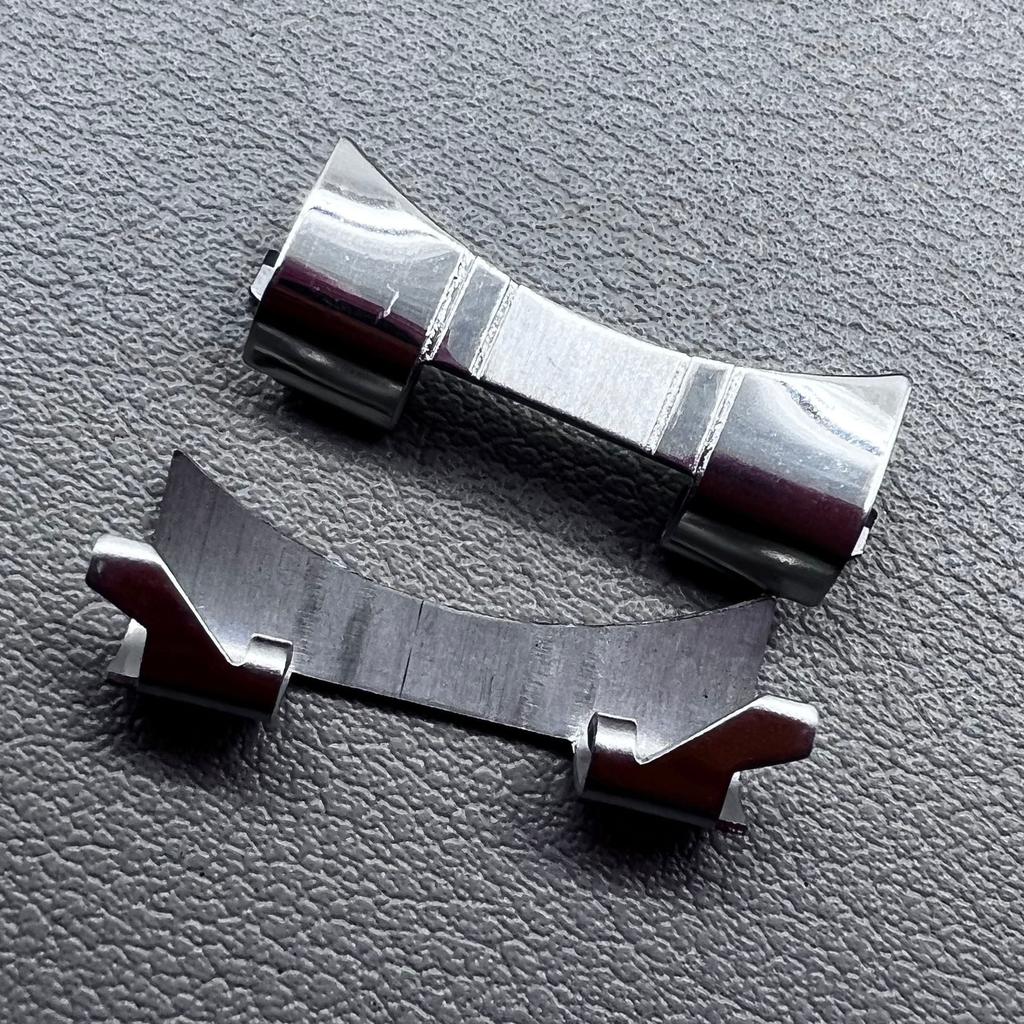 2x Böjda Ändlänkar i Rostfritt Stål Fjäderstänger Armbandsur Armbandsrem #6