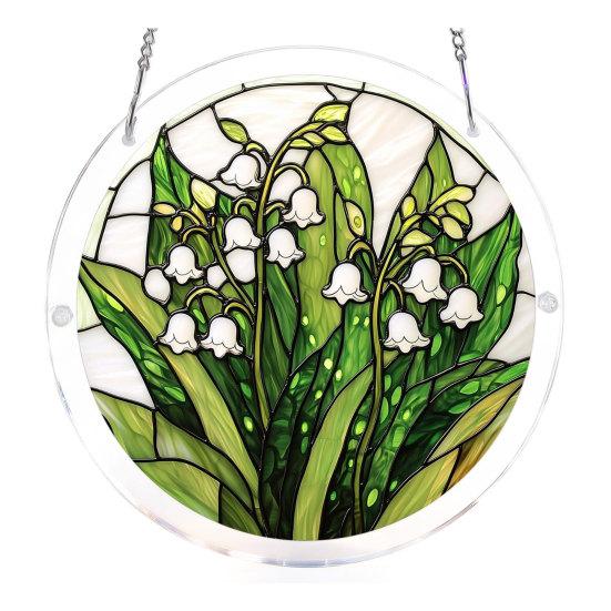 Acrylic Puzzle Suncatcher Decoration, Stained Glass Door Window Hanging Ornament, DIY Puzzle Crafts Pendant for Adults, Puzzle Enthusiasts