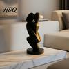 Durable Home Decor 3D Printed Hugging Couple Sculpture Abstract Embrace Figurine with Smooth Curves Minimalist Statue Curved Lines Sculpture Stable