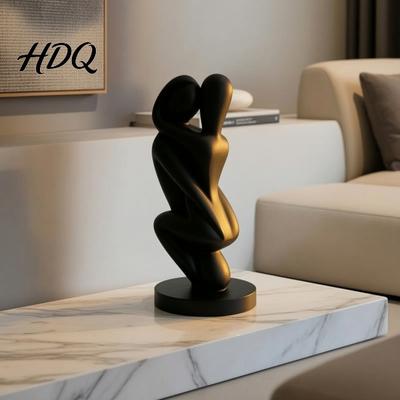 High-end Decorative Art 3D Printed Hugging Couple Sculpture Abstract Embrace Figurine