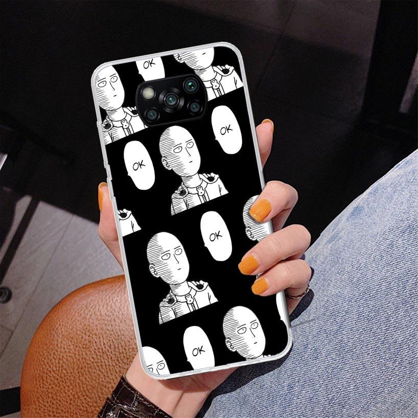 Anime One-Punch Man Phone Case For Xiaomi Poco X7 X6 X5 Pro F7 Ultra Redmi 15C 15 13C 13 12C 12 10 10A 10C 9 9A 9C 9T Cover Poco