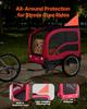 Dog Bike Trailer, Supports up to 45 kg, Pet Cart Bicycle Carrier for Small & Large Dogs, Easy Folding Frame with Quick Release Wheel, Universal
