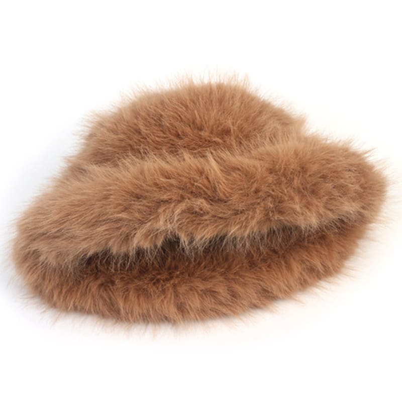 Universal Chemistry Wide Fur Brown Bucket Hat Fur Hat