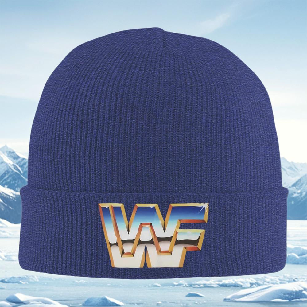 WWF logo sky view 3D shape Men Women Unisex Knitted Hat Beanie Pullover Cap Winter Thermal Warm Christmas Outdoor Cycling Hiking