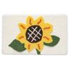 Cartoon Style Sunflower Bath Mat Thickened Encrypted Plush Bathroom Absorbent Foot Mat TPR Anti-slip Flocked Bathroom Rug