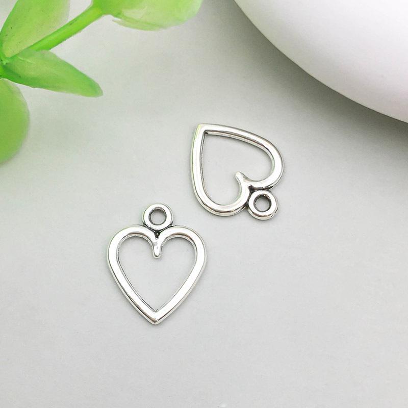 

Античная серебряная подвеска-шарм в форме сердца для изготовления украшений своими руками